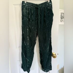 J. Crew Emerald Velvet Trousers